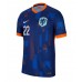 Maillot de foot Pays-Bas Denzel Dumfries #22 Extérieur vêtements Europe 2024 Manches Courtes